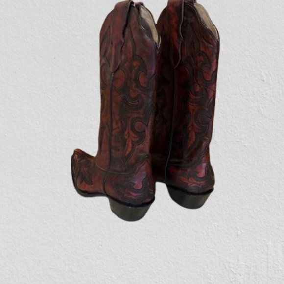 Roper Red All Over Embroidery Western Boots 4226 NWOB Boutique - Picture 3 of 14